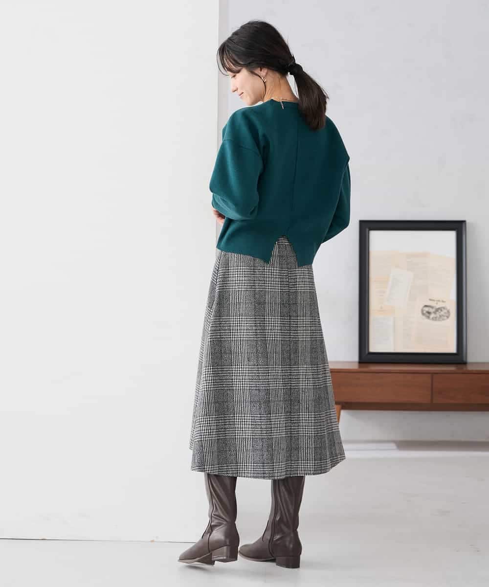 K3FBD42044 a.v.v Elmi(アー・ヴェ・ヴェ) 【低身長サイズ】クロップドスウェットライクニット ピンク