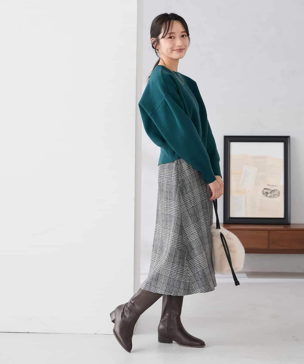 K3FBD42044 a.v.v Elmi(アー・ヴェ・ヴェ) 【低身長サイズ】クロップドスウェットライクニット ピンク