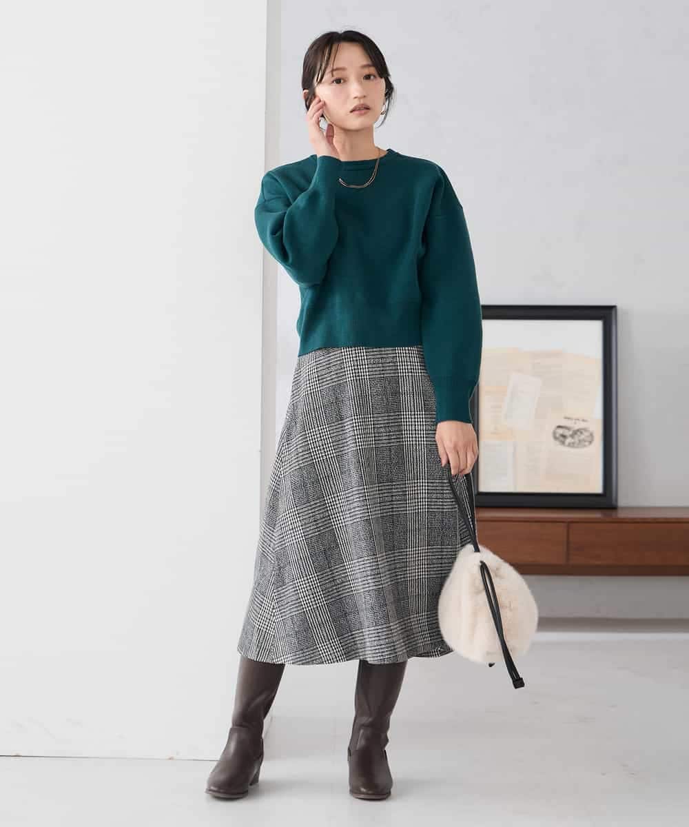 K3FBD42044 a.v.v Elmi(アー・ヴェ・ヴェ) 【低身長サイズ】クロップドスウェットライクニット ピンク