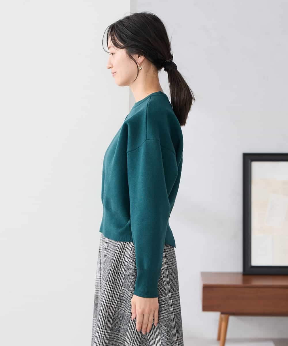 K3FBD42044 a.v.v Elmi(アー・ヴェ・ヴェ) 【低身長サイズ】クロップドスウェットライクニット ピンク