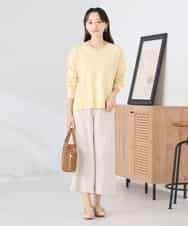 K3FBD66044 a.v.v Elmi(アー・ヴェ・ヴェ) 【低身長サイズ】サイドリブVネックニット オレンジ