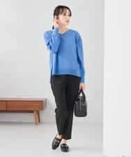 K3FBD66044 a.v.v Elmi(アー・ヴェ・ヴェ) 【低身長サイズ】サイドリブVネックニット オレンジ