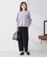 K3FBD66044 a.v.v Elmi(アー・ヴェ・ヴェ) 【低身長サイズ】サイドリブVネックニット オレンジ