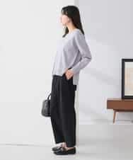 K3FBD66044 a.v.v Elmi(アー・ヴェ・ヴェ) 【低身長サイズ】サイドリブVネックニット オレンジ