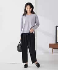 K3FBD66044 a.v.v Elmi(アー・ヴェ・ヴェ) 【低身長サイズ】サイドリブVネックニット オレンジ