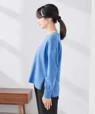 K3FBD66044 a.v.v Elmi(アー・ヴェ・ヴェ) 【低身長サイズ】サイドリブVネックニット オレンジ