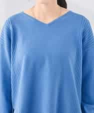 K3FBD66044 a.v.v Elmi(アー・ヴェ・ヴェ) 【低身長サイズ】サイドリブVネックニット オレンジ