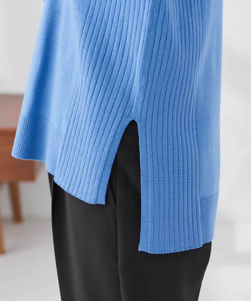 K3FBD66044 a.v.v Elmi(アー・ヴェ・ヴェ) 【低身長サイズ】サイドリブVネックニット オレンジ