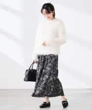 K3FDD04054 a.v.v Elmi(アー・ヴェ・ヴェ) 【低身長サイズ】ラメフェザーニット アイボリー