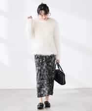 K3FDD04054 a.v.v Elmi(アー・ヴェ・ヴェ) 【低身長サイズ】ラメフェザーニット アイボリー