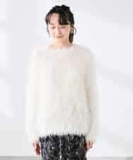 K3FDD04054 a.v.v Elmi(アー・ヴェ・ヴェ) 【低身長サイズ】ラメフェザーニット アイボリー