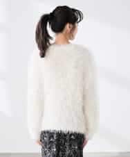 K3FDD04054 a.v.v Elmi(アー・ヴェ・ヴェ) 【低身長サイズ】ラメフェザーニット アイボリー