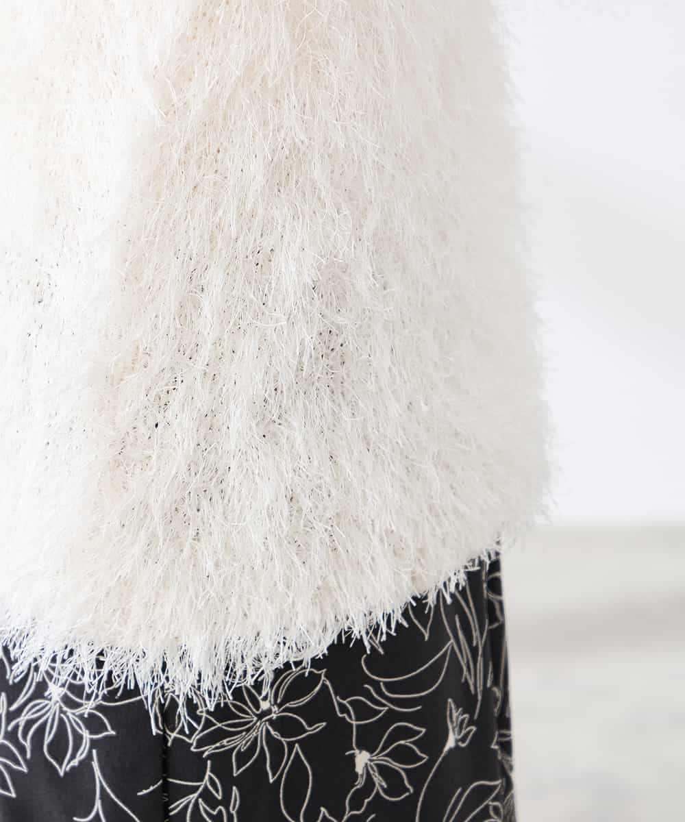 K3FDD04054 a.v.v Elmi(アー・ヴェ・ヴェ) 【低身長サイズ】ラメフェザーニット アイボリー