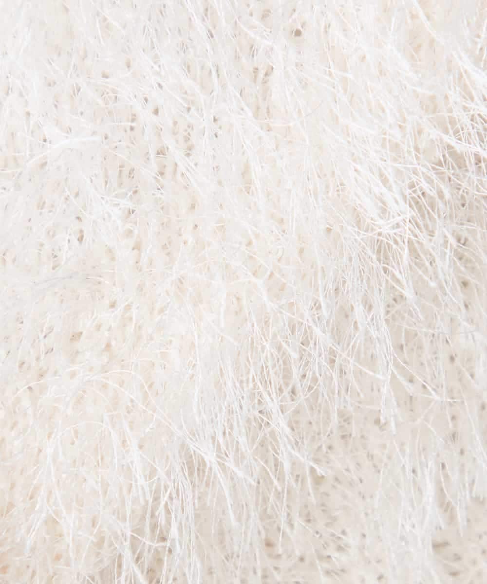 K3FDD04054 a.v.v Elmi(アー・ヴェ・ヴェ) 【低身長サイズ】ラメフェザーニット アイボリー