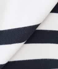 K3FDD07059 a.v.v Elmi(アー・ヴェ・ヴェ) 【低身長サイズ】ヘンリーネックボーダーニット アイボリー