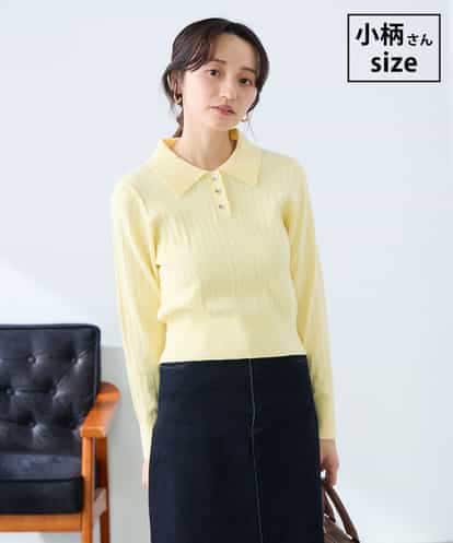 K3FDD08044 a.v.v Elmi 【低身長サイズ】ワイドリブポロニット