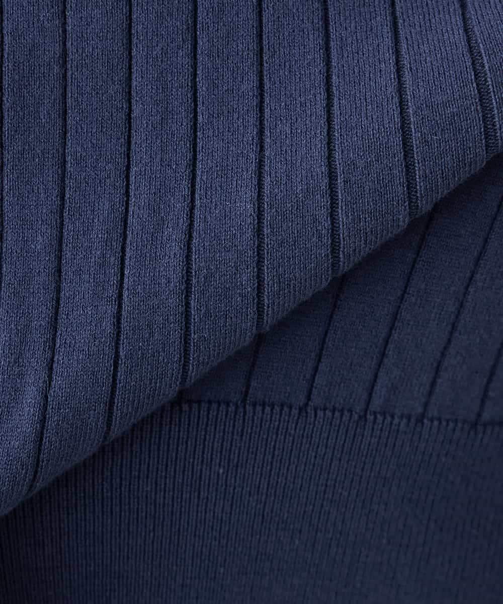 K3FDD08044 a.v.v Elmi(アー・ヴェ・ヴェ) 【低身長サイズ】ワイドリブポロニット ライトイエロー