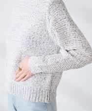 K3FDD14054 a.v.v Elmi(アー・ヴェ・ヴェ) 【低身長サイズ】ミックスヤーンニット ライトブルー