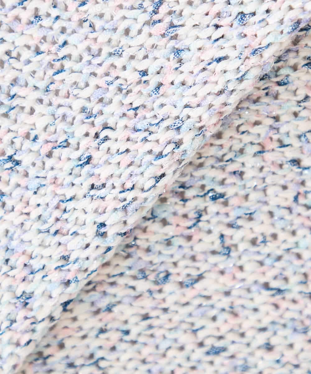 K3FDD14054 a.v.v Elmi(アー・ヴェ・ヴェ) 【低身長サイズ】ミックスヤーンニット ライトブルー