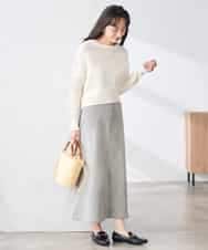 K3FED05049 a.v.v Elmi(アー・ヴェ・ヴェ) 【低身長サイズ】メッシュボーダーニット レッド