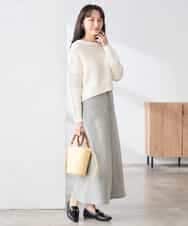 K3FED05049 a.v.v Elmi(アー・ヴェ・ヴェ) 【低身長サイズ】メッシュボーダーニット レッド