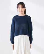 K3FED05049 a.v.v Elmi(アー・ヴェ・ヴェ) 【低身長サイズ】メッシュボーダーニット レッド