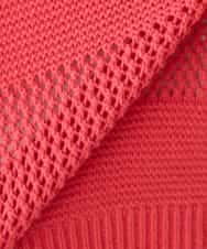 K3FED05049 a.v.v Elmi(アー・ヴェ・ヴェ) 【低身長サイズ】メッシュボーダーニット レッド