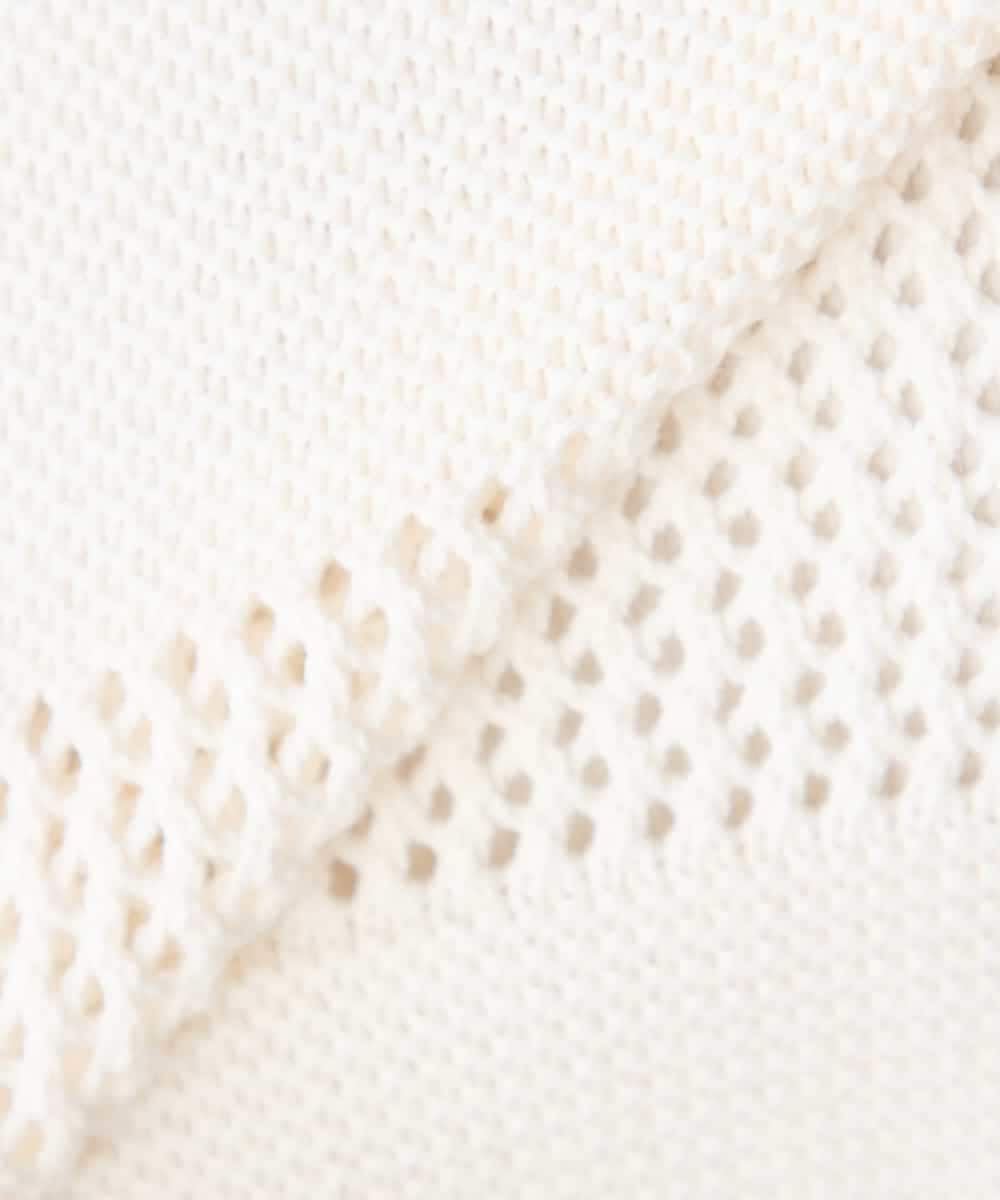 K3FED05049 a.v.v Elmi(アー・ヴェ・ヴェ) 【低身長サイズ】メッシュボーダーニット レッド