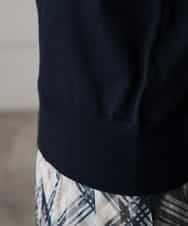 K3FED10049 a.v.v Elmi(アー・ヴェ・ヴェ) 【低身長サイズ】【2WAY】レース衿付ニットプルオーバー ネイビー