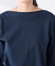 K3FED11044 a.v.v Elmi(アー・ヴェ・ヴェ) 【低身長サイズ】【洗える/UVカット】ボートネック袖タックニット オレンジ