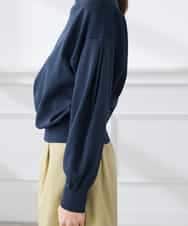 K3FED11044 a.v.v Elmi(アー・ヴェ・ヴェ) 【低身長サイズ】【洗える/UVカット】ボートネック袖タックニット オレンジ