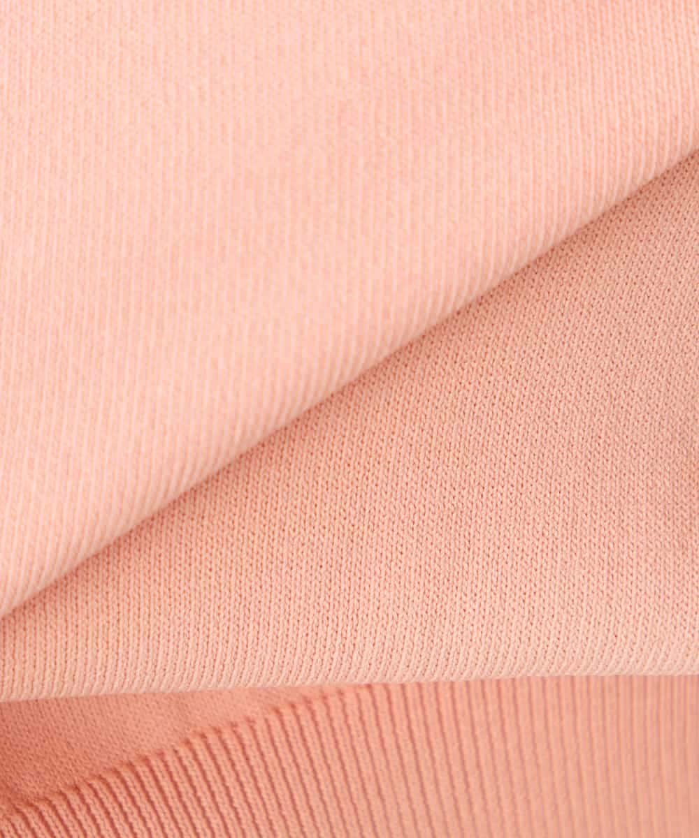 K3FED11044 a.v.v Elmi(アー・ヴェ・ヴェ) 【低身長サイズ】【洗える/UVカット】ボートネック袖タックニット オレンジ