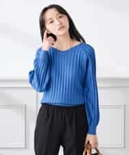 K3FED15044 a.v.v(アー・ヴェ・ヴェ) 【低身長サイズ】【洗える/UVカット】プリーツライクニット ライトイエロー