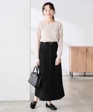 K3FED15044 a.v.v(アー・ヴェ・ヴェ) 【低身長サイズ】【洗える/UVカット】プリーツライクニット ライトイエロー