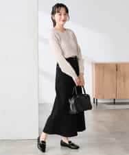 K3FED15044 a.v.v(アー・ヴェ・ヴェ) 【低身長サイズ】【洗える/UVカット】プリーツライクニット ライトイエロー