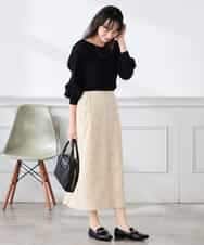 K3FED15044 a.v.v(アー・ヴェ・ヴェ) 【低身長サイズ】【洗える/UVカット】プリーツライクニット ライトイエロー