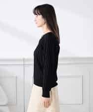 K3FED15044 a.v.v(アー・ヴェ・ヴェ) 【低身長サイズ】【洗える/UVカット】プリーツライクニット ライトイエロー