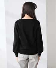 K3FED59039 a.v.v Elmi(アー・ヴェ・ヴェ) 【低身長サイズ】【洗える/UVカット】Vネックパフスリーブニット ライトイエロー