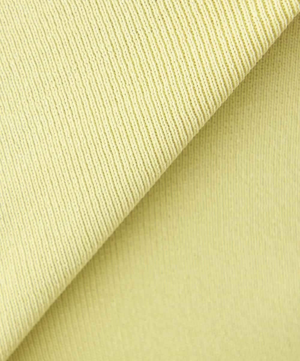 K3FED59039 a.v.v Elmi(アー・ヴェ・ヴェ) 【低身長サイズ】【洗える/UVカット】Vネックパフスリーブニット ライトイエロー