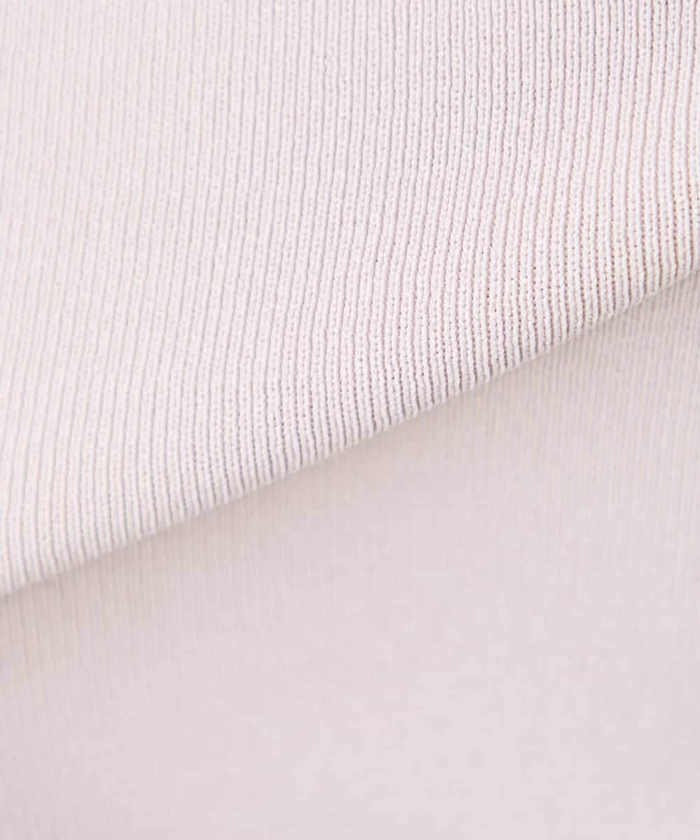 K3FED59039 a.v.v Elmi(アー・ヴェ・ヴェ) 【低身長サイズ】【洗える/UVカット】Vネックパフスリーブニット ライトイエロー