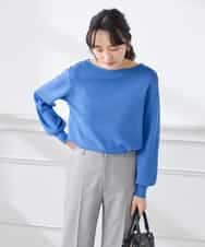 K3FED69039 a.v.v Elmi(アー・ヴェ・ヴェ) 【低身長サイズ】【WEB限定/洗える/UVカット】ボートネックパフスリーブニット ライトイエロー