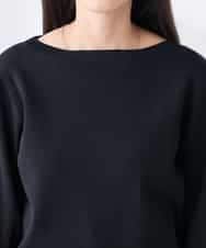 K3FED69039 a.v.v Elmi(アー・ヴェ・ヴェ) 【低身長サイズ】【WEB限定/洗える/UVカット】ボートネックパフスリーブニット ライトイエロー