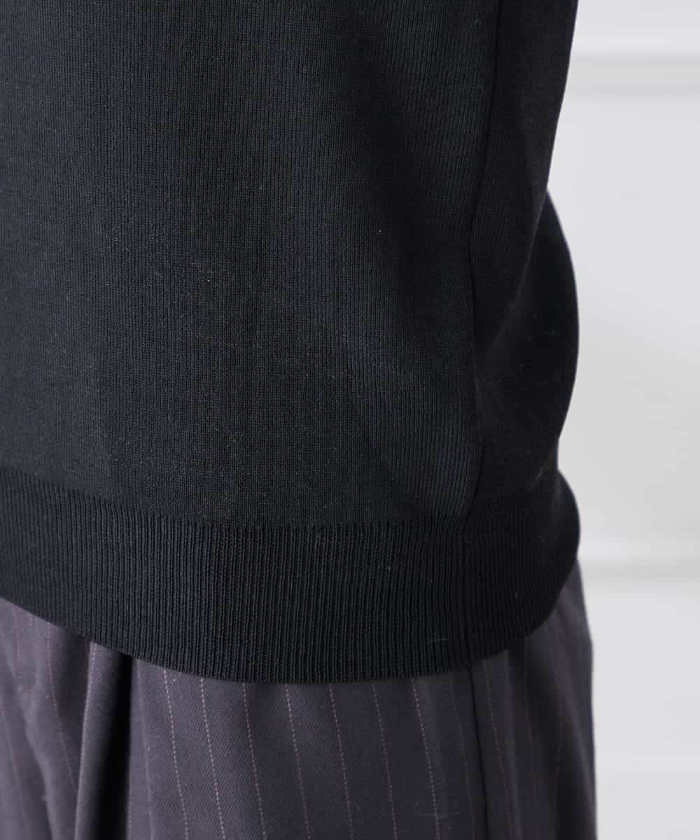 K3FED69039 a.v.v Elmi(アー・ヴェ・ヴェ) 【低身長サイズ】【WEB限定/洗える/UVカット】ボートネックパフスリーブニット ライトイエロー