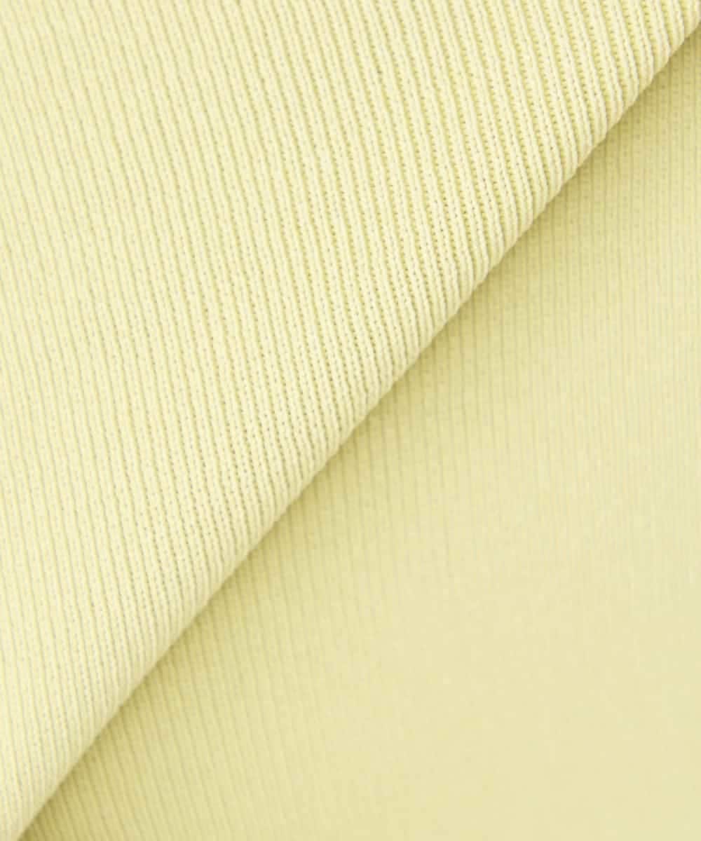 K3FED69039 a.v.v Elmi(アー・ヴェ・ヴェ) 【低身長サイズ】【WEB限定/洗える/UVカット】ボートネックパフスリーブニット ライトイエロー