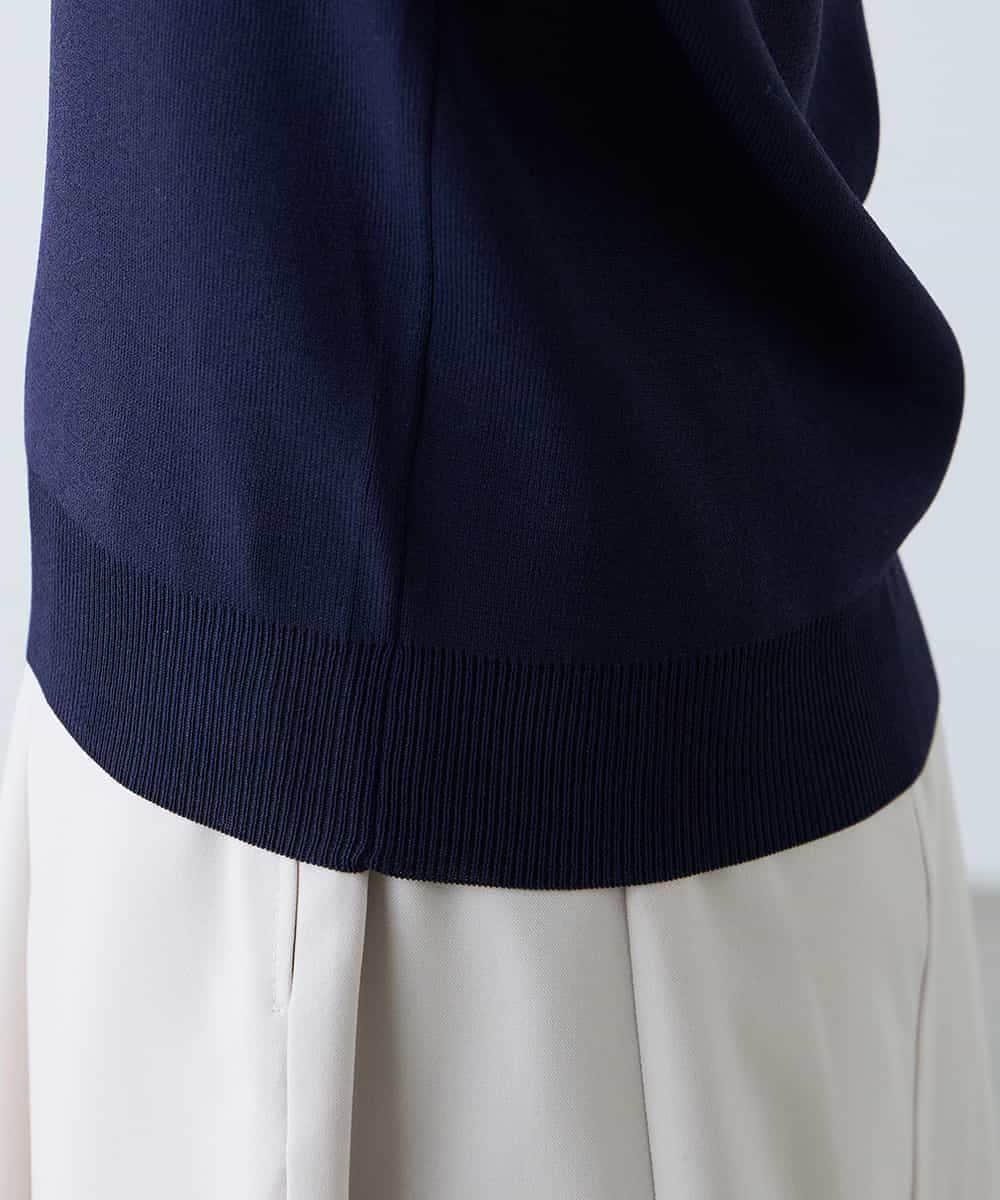 K3FED79039 a.v.v Elmi(アー・ヴェ・ヴェ) 【低身長サイズ】【洗える/UVカット】Vネックパフスリーブニット ピンク