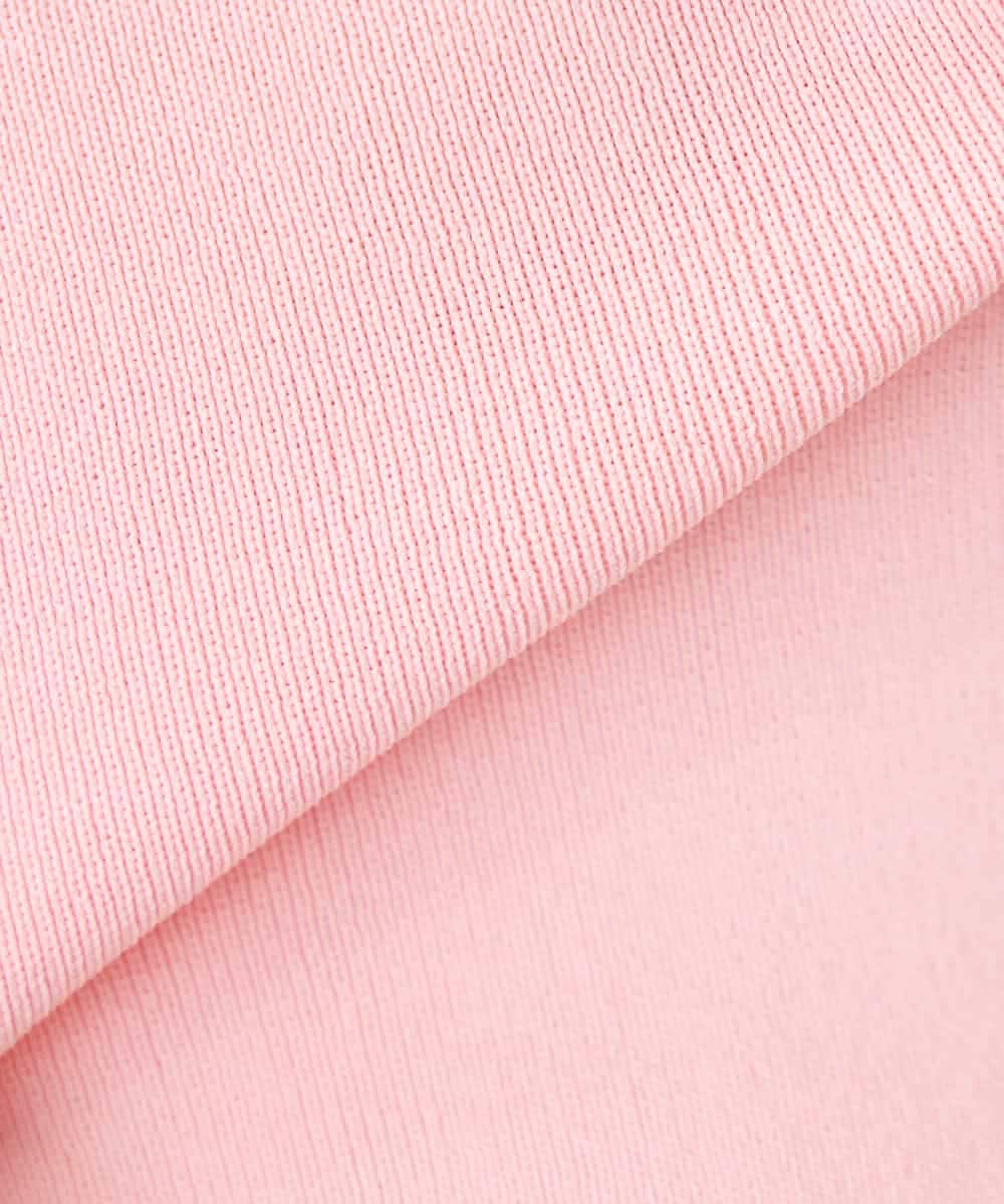 K3FED79039 a.v.v Elmi(アー・ヴェ・ヴェ) 【低身長サイズ】【洗える/UVカット】Vネックパフスリーブニット ピンク