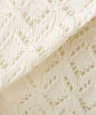 K3FFD06054 a.v.v Elmi(アー・ヴェ・ヴェ) 【低身長サイズ】透かし編みニットプルオーバー アイボリー