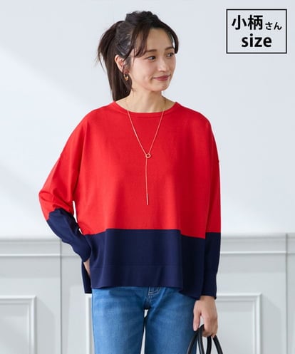 K3FFD18039 a.v.v Elmi 【低身長サイズ】バイカラーニット