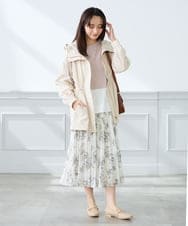 K3FFD18039 a.v.v Elmi(アー・ヴェ・ヴェ) 【低身長サイズ】バイカラーニット レッド×ネイビー