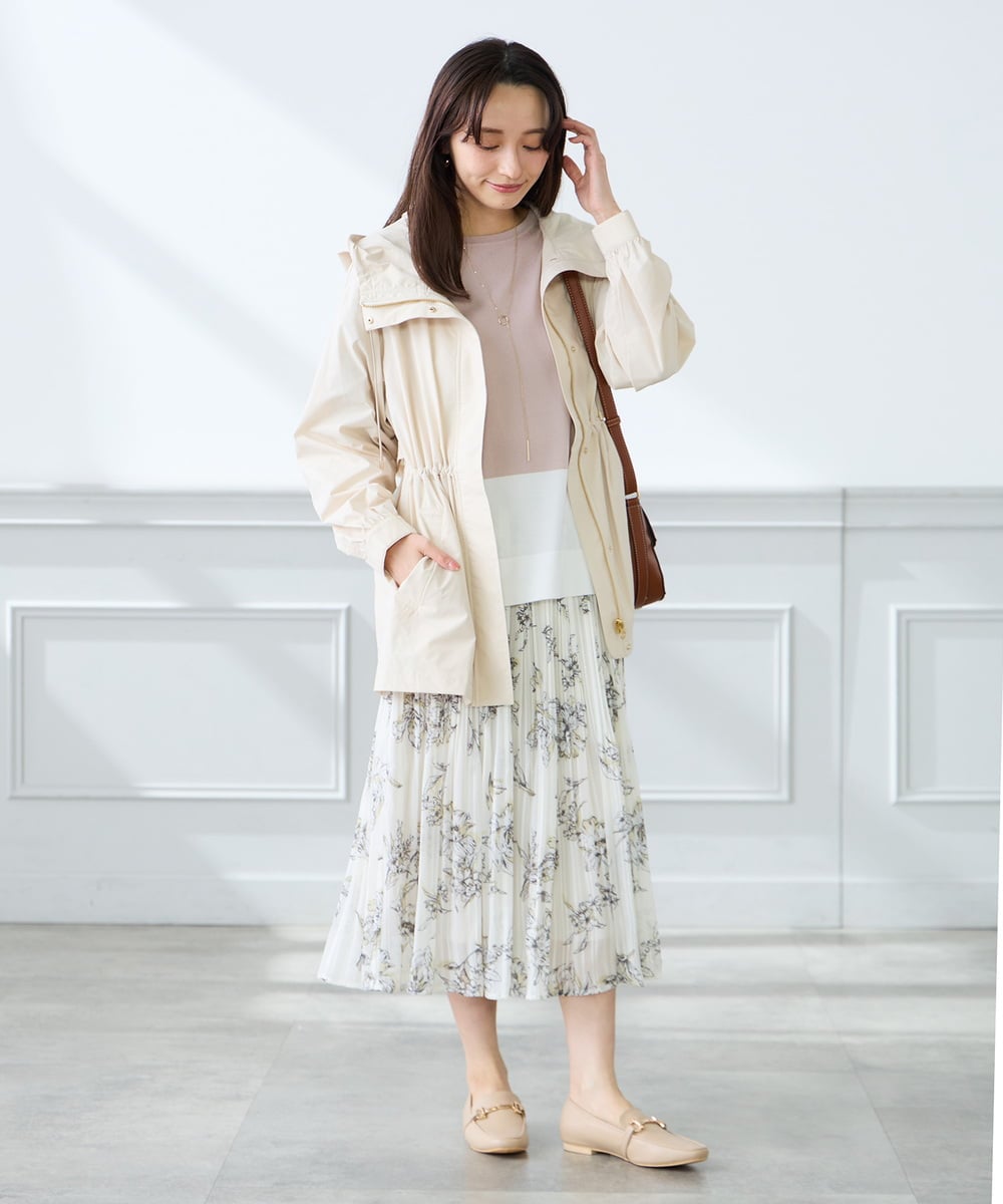 K3FFD18039 a.v.v Elmi(アー・ヴェ・ヴェ) 【低身長サイズ】バイカラーニット レッド×ネイビー